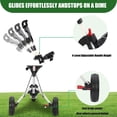 thumbnail image 4 of XDriveMax Golf Push Cart Lightweight 3-Wheel Folding Pull Cart with Cup Holders, Scorecard Holders and Storage - Perfect for Golf Clubs and Bags, White, 4 of 6