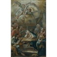thumbnail image 2 of Francesc Pla Duran 16x24 Black Ornate Framed Double Matted Museum Art Print Titled: Birth of Jesus and the Adoration of the Shepherds (1780), 2 of 5