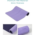 thumbnail image 2 of Mat - Non Slip Mat with Alignment Lines for Posture Exercises, Yoga, Pilates,  Workout, 2 of 6