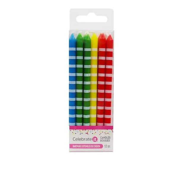 Candles with Stripes by Celebrate It (Basic)