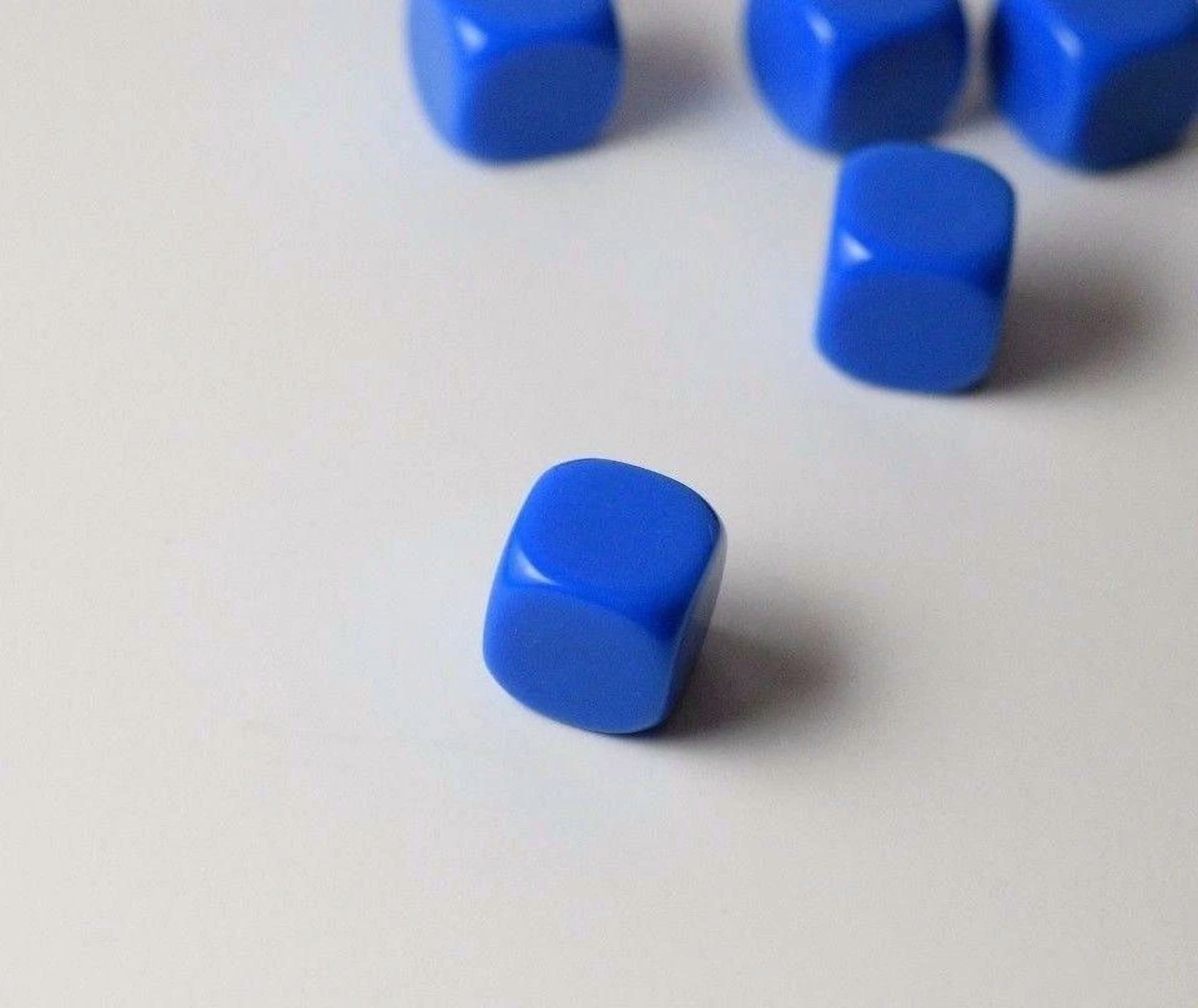 PRIME- 10 Pcs Blank Blue Dice / Counting Cubes 16Mm D6 Square Rpg Gaming Dice Diy