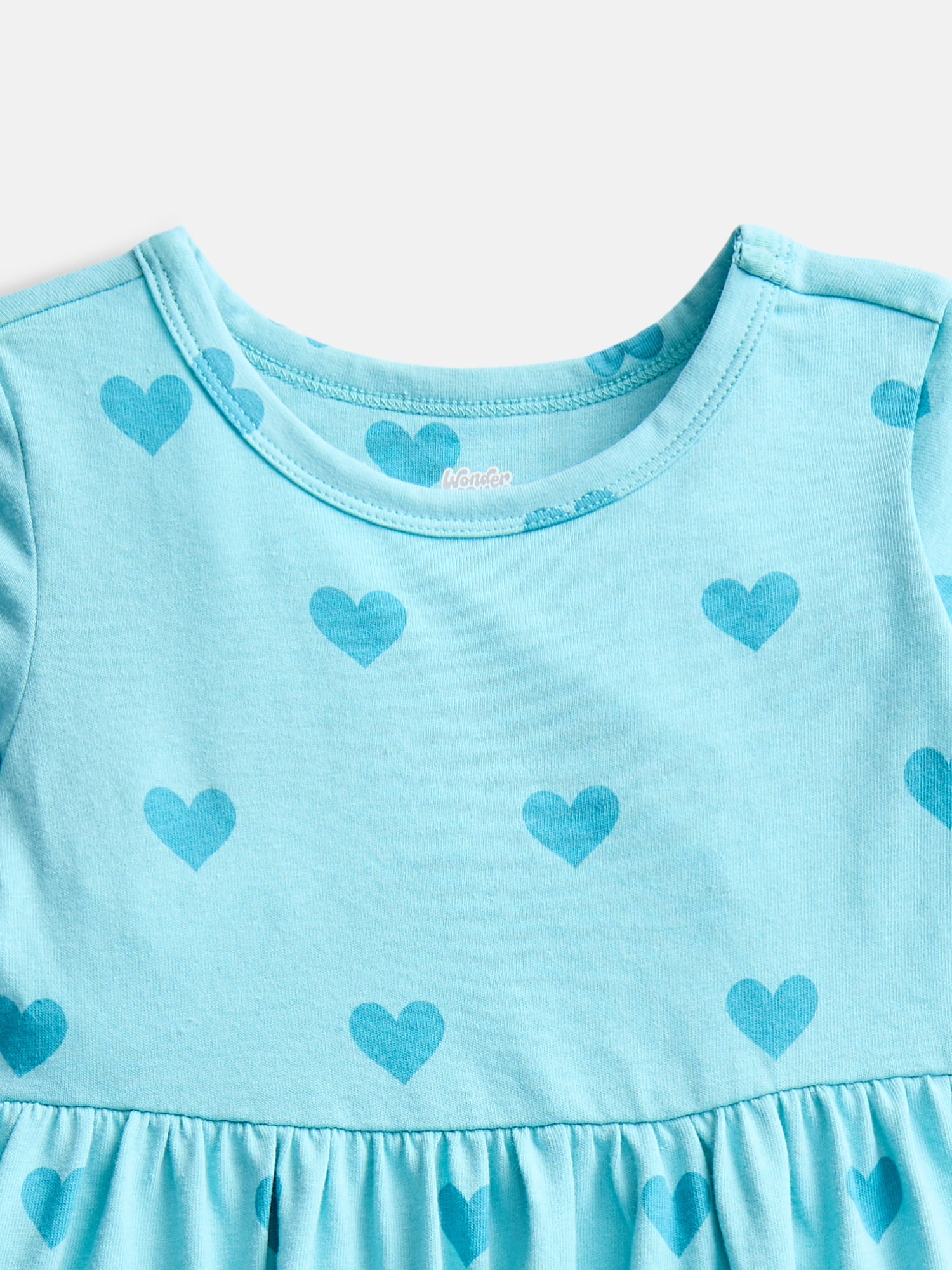 Wonder Nation Toddler Girls Printed Dress and Leggings Outfit Set, 2-Piece, Sizes 18M-5T