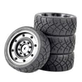 thumbnail image 2 of 4pcs 1/10 Rubber Tire Remote Control Racing Car for WLtoys 144001 124024019 Black, 2 of 7