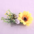 thumbnail image 4 of Delicate Sunflower Bridal Comb for Wedding Hair Accessories Multi Color Cloth Fits All Occasions 2pcs, 4 of 8