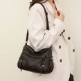 thumbnail image 4 of Bolso de hombro de cuero de PU retro para mujer Bolso de cartera vintage versátil de gran capacidad, 4 of 9
