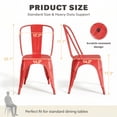thumbnail image 6 of Vineego Classic Steel Rubber Waterproof Dining Side Chairs, Red (Set of 4), 6 of 6