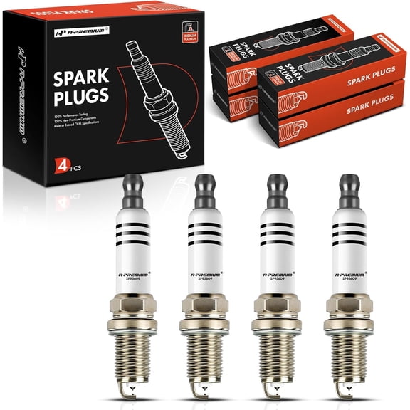 A-Premium Iridium & Platinum Spark Plugs Compatible with Chevrolet Cruze/Volt 2011-2015, Cruze Limited 2016-2016, Sonic 2012-2018 & Cadillac ELR 2014-2016, 1.4L, Pack of 4