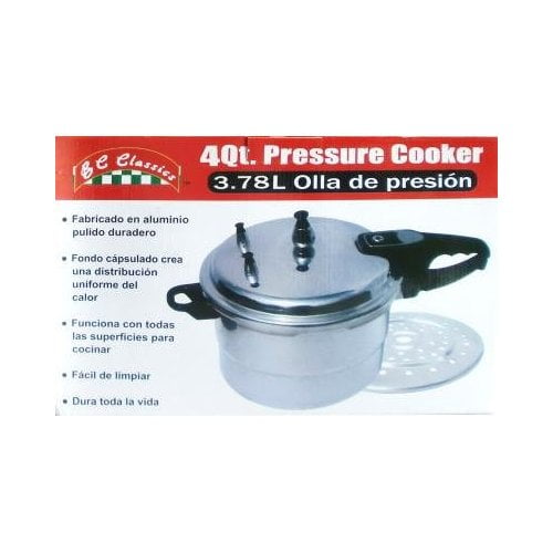 Bene Casa 4.2Quart capacity aluminum pressure cooker, polished