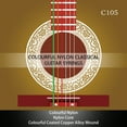 thumbnail image 2 of Pack of 6, IRIN C105 Classical Guitar Strings Nylon Core Colorful Coated Copper Alloy Wound, 2 of 7