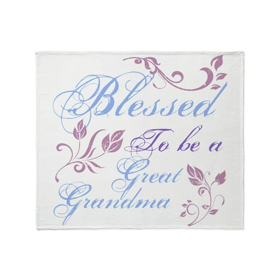 CafePress - Blessed To Be A Great Grandma Throw Blanket - Soft Fleece Throw Blanket, 50"x60" for All Ages