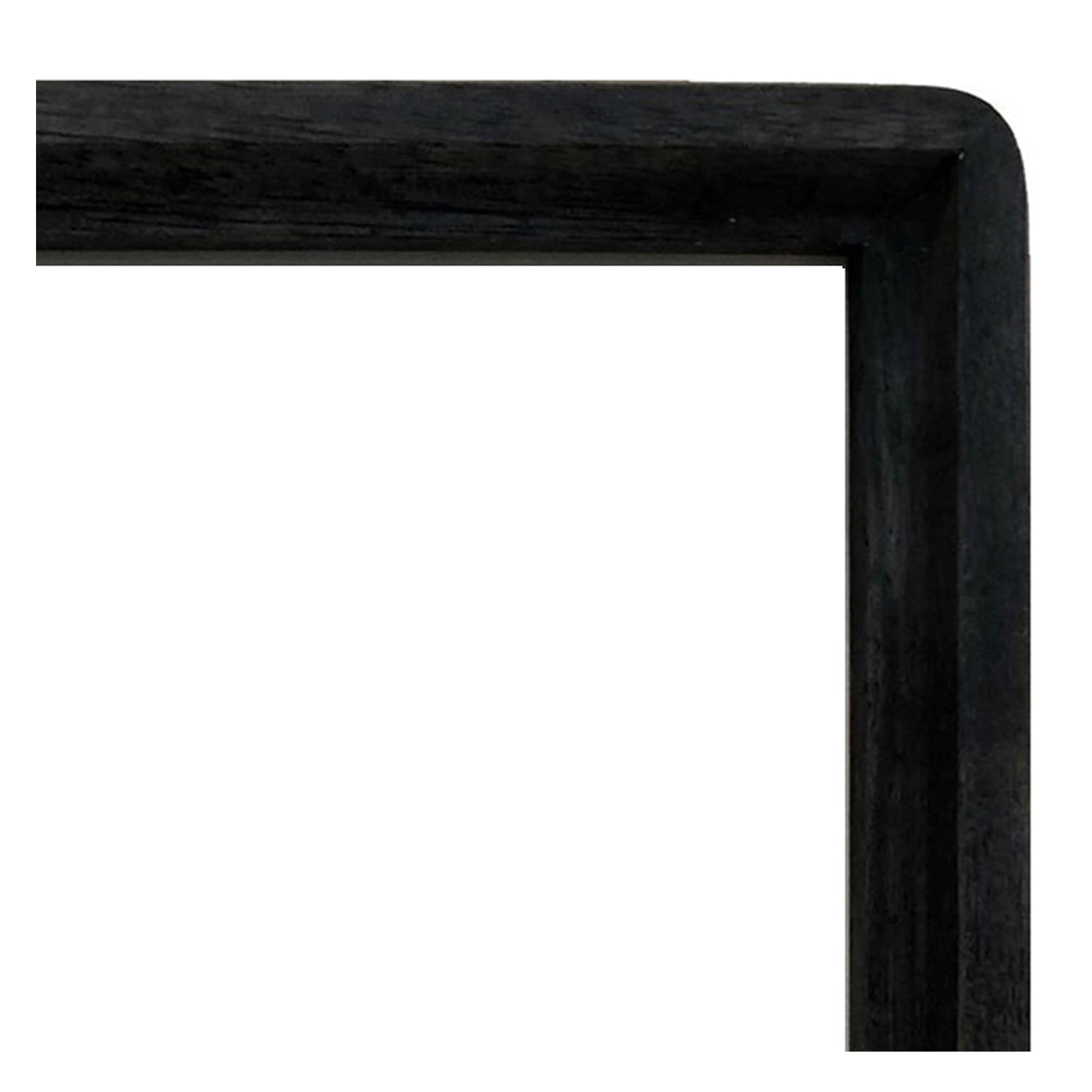Hometrends Curved Edge 7x7in Black Decorative Wood Frame, Decorative Tabletop and Wall Picture Frame