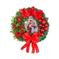 thumbnail image 2 of Guirnalda Artificial Navideña Decorativa para Puerta Corona Colgante con Bolas de Navidad Ramas Flexibles Y Diseño Realista Adecuada para Celebración Rojo 40cmx40cmx8cm, 2 of 8