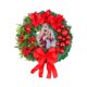 thumbnail image 2 of Corona navideña para puerta, corona de bolas navideñas, adorno colgante de vegetación artificial Rojo 40cmx40cmx8cm, 2 of 9
