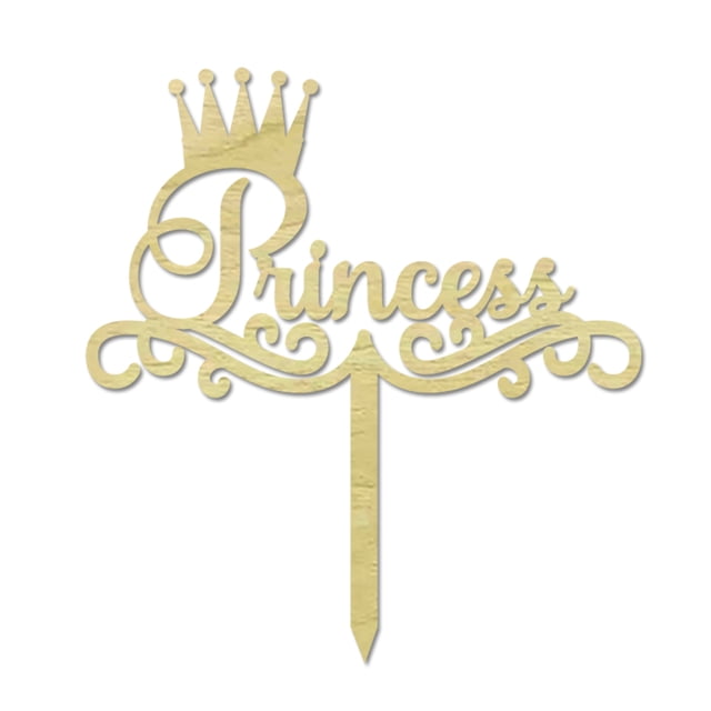 Princess Custom Name Cake Topper Personalized Monogram Rustic Wooden Cake Topper Cake Decoration 8-9 Inches Wide