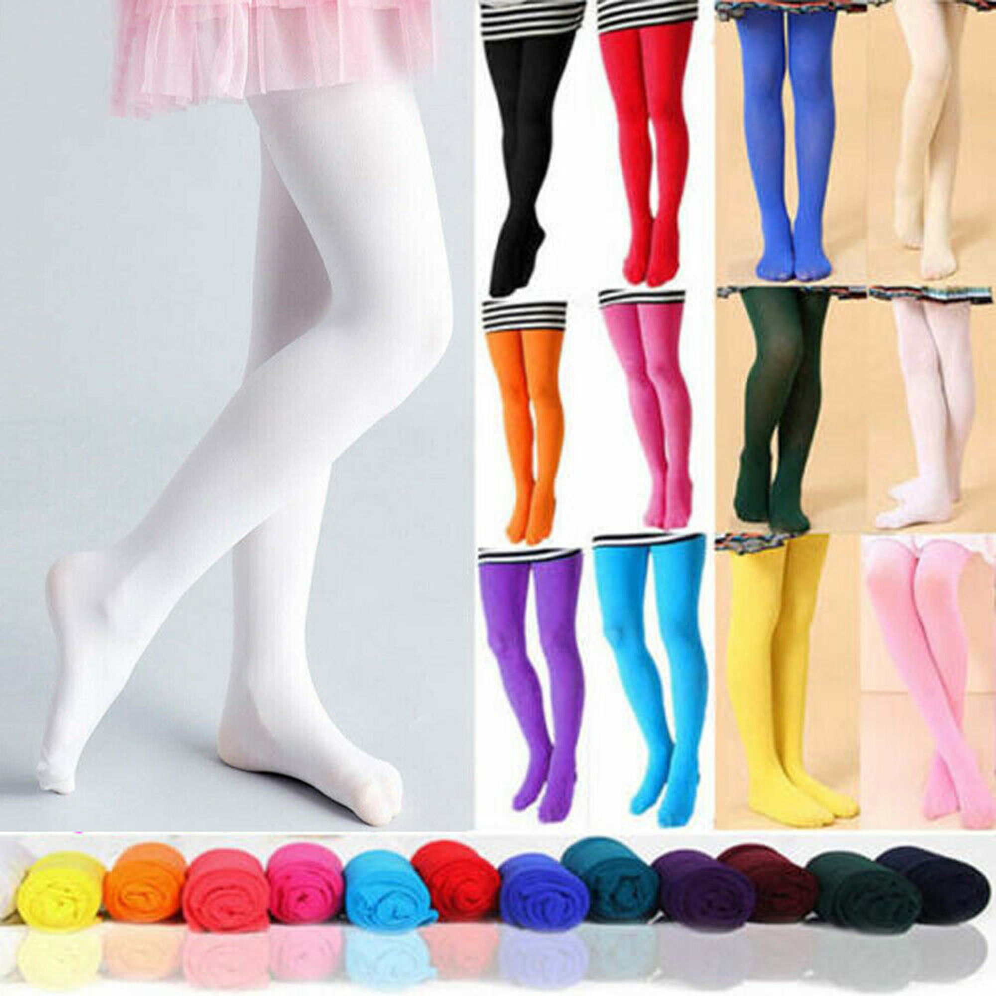 AmShibel Toddler Little Girls Cotton Tights Footed Thick Winter Legging ...