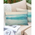 thumbnail image 6 of Turquoise Ocean Throw Pillow Cover 20 x 26 Inch Decorative Pillow Cover Vintage Summer Sea Waves Lumbar Pillowcase Seasonal Rectangle Cushion Case for Couch Sofa Bed Living Room, 6 of 7