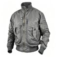 thumbnail image 5 of Mens Spring Autumn Casual Outerwear Stand Collar Multi Pocket Zip Up Daily Bomber Jacket, 5 of 6