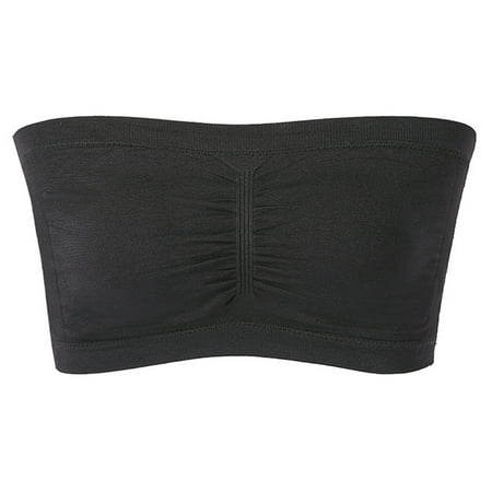 

Strapless Padded Bralette Classic Layering Wireless Bra Detachable Pad For Women
