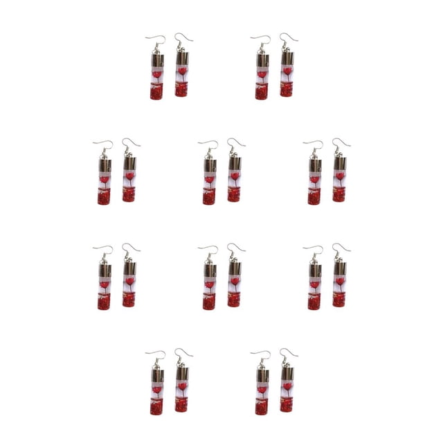 Qarigey 1 par de pendientes de gota para mujer, colgante de moda, accesorios de joyería nupcial para aniversario de cumpleaños, regalo para Rojo 10piezas
