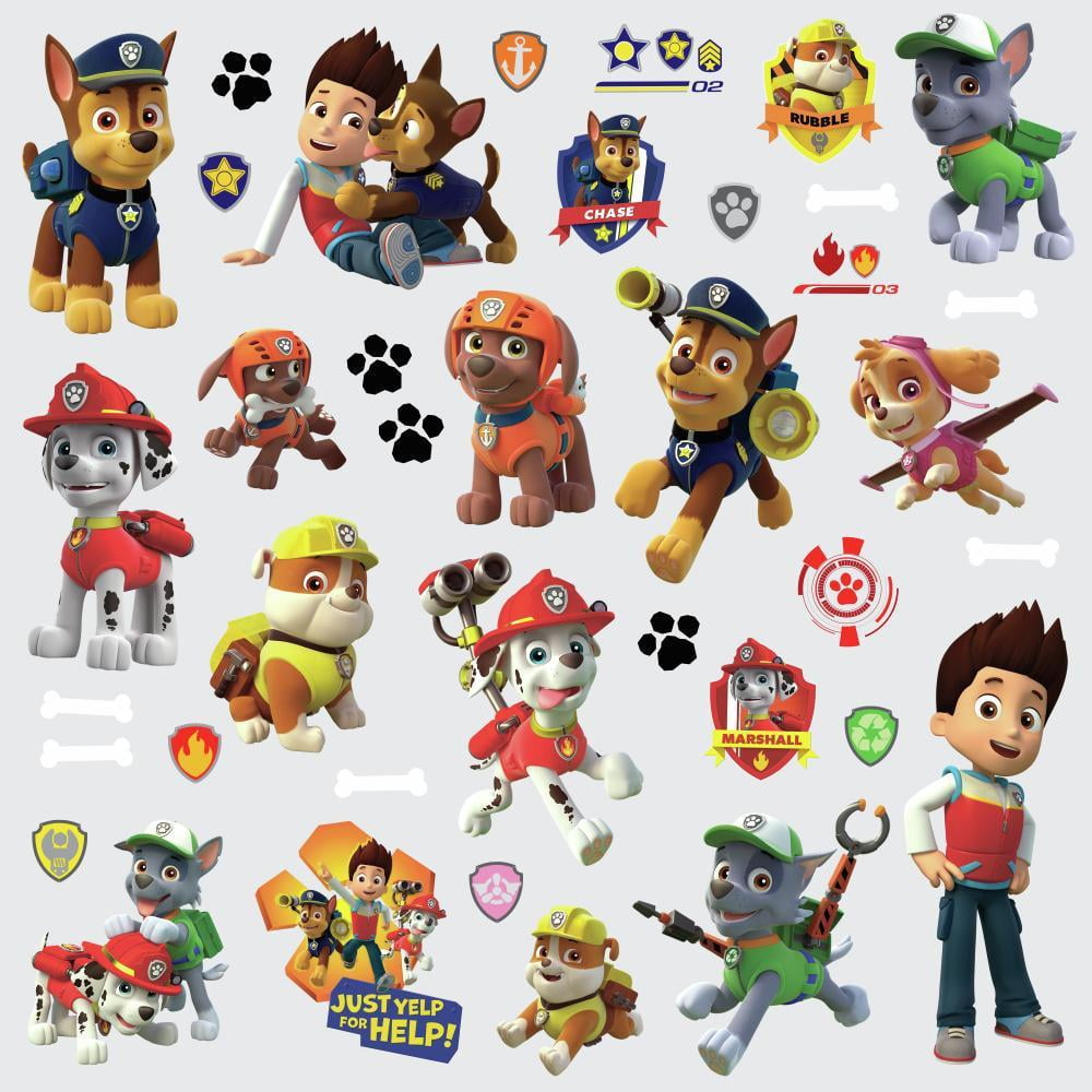 Paw Patrol Wall Sticker Group Wall Decal Kids Bedroom Mural Art Childrens Gift 