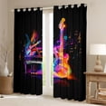 thumbnail image 2 of Feelyou Guitar Piano Curtains Pack of 2 (42x84 Each), Musical Note Music Curtains Blackout, 2 of 6