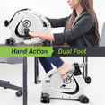 thumbnail image 4 of Under Desk Bike Pedal Exerciser, Foldable Mini Exercise Bike for Leg and Arm Workouts, Fully Assembled Desk Bike Peddler Machine for Seniors with Clear LCD Display & Adjustable Resistance, 4 of 7