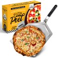 thumbnail image 1 of Pala para pizza con diseño de chef a cuadros, de acero inoxidable, extra grande, 1 of 9