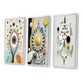 thumbnail image 3 of Designart "Occult Séance Insights IV" Modern Geometric Framed Wall Art Set Of 3 - White Abstract Frame Canvas Set For Living Room Decor, 3 of 6