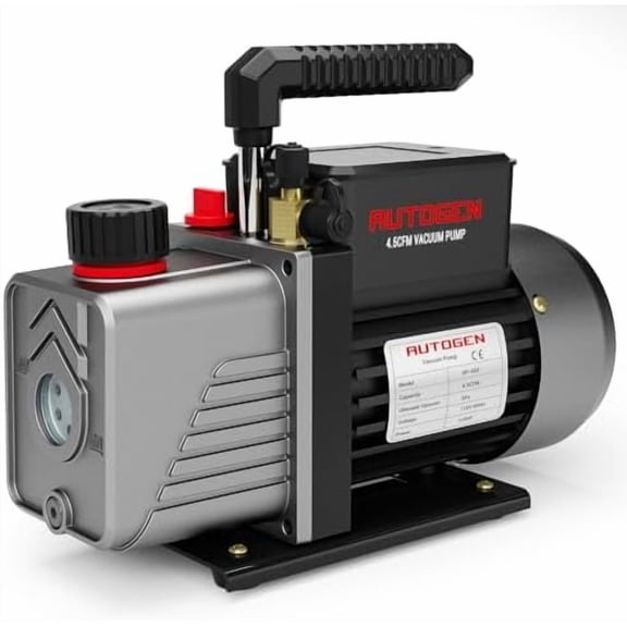 Single-Stage 4.5CFM Vacuum Pump, 1/3HP 5Pa 110V Air Vacuum Pump for R12 R22 R134a R410a, Rotary Vane for HVAC/AUTO AC Refrigerant Recharging, Degassing Wine, Milking Cow$$Plumbing & HVAC