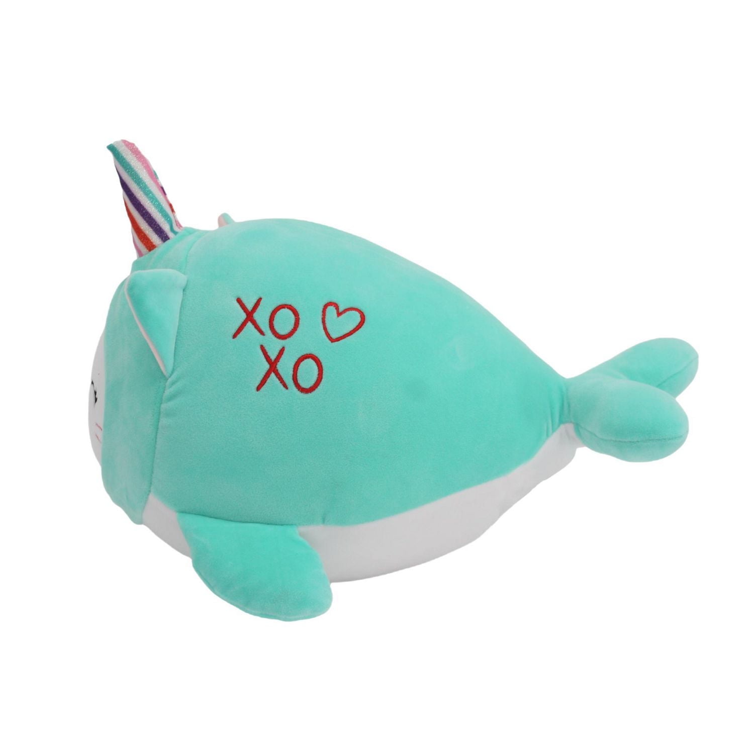 WAY TO CELEBTATE VALENTINE 15" PLUSH ANIMAL WITH CLOTHING-BLUE WHALE