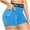 Blue, variant on Women's Short Leggings With Black Pockets Under $10 Casual Fashion Solid Color High Waist Leggings Thin Shorts Three-quarter Pants Home Pants