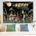 thumbnail image 2 of Tapiz de setas trippy, tapiz de luna y estrellas, tapiz de caracol, tapiz de plantas y hojas de fantasía, tapiz para colgar en la pared para habitación, 2 of 7