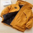 thumbnail image 5 of NORO ARK Kids Coat Hooded Quilted Winter Jacket (5-15 Years) Warm Polyester Coat Orange Size 7, 5 of 6