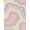 Pink, Pattern 1, variant on 4x6 Machine Washable Non-Slip Area Rug, Abstract Topography Inspired With Fluid Contour Layers High Traffic Rug, Blue, 471146