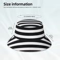 thumbnail image 6 of Gaeub Black And White Stripes Printed Double Sided Reflective Bucket Hat Foldable Sun Hat for Camping Hiking Fishing, 6 of 9