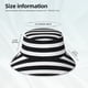 thumbnail image 3 of Balery Black And White Stripes Sombreros para el sol para hombre y mujer, sombrero de pescador con UPF 50+, 3 of 6