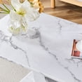thumbnail image 5 of Geetinfly Modern Coffee Table For Living Room, Rectangle Faux Marble Coffee Table With Thick Base Supports Accent Center Table For Study Room Office Hotel Balcony, 5 of 6