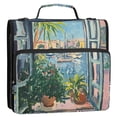 thumbnail image 5 of FORMRS Zipper Binder with Shoulder Strap 2-inch Ring 500 Sheet Capacity File Bag, Blue Sea Boat, 5 of 5