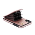 thumbnail image 2 of Designed for iPhone XR Case Wallet with Card Holder for Women Girls, Crossbody Case with Lanyard Strap, Protective PU Leather Purse Case with Ring Holder Stand for iPhone XR - Rosegold, 2 of 11