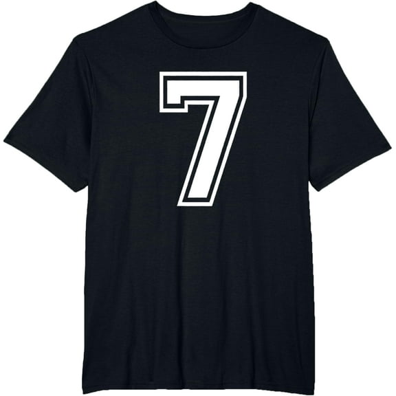 t-shirt Number 7 Birthday Gift Sports Player Team Numbered Jersey T-Shirt mens，black，women，funny，men，journey，Crew Neck, Short Sleeve,printing