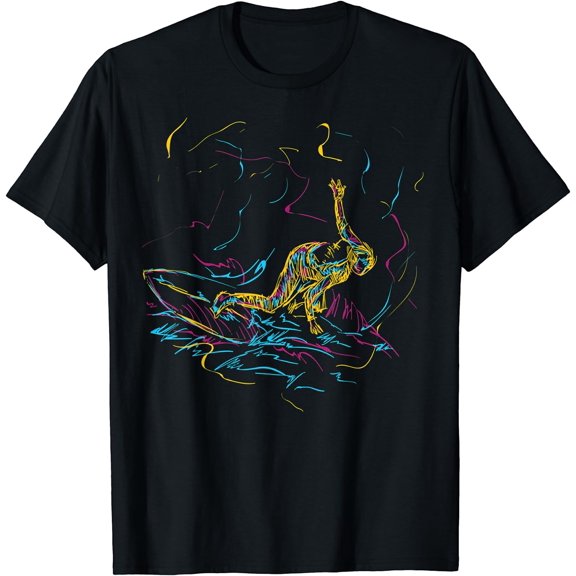 Abstract Art Surfing for Surfer and Surfers T-Shirt