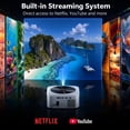 thumbnail image 3 of HAPPRUN 1500 ANSI Lumens Smart Projector with Built-in Streaming Apps, 4K Decoding Movie Projector with WiFi & Bluetooth, Dolby Audio, Auto Focus & Keystone, Outdoor Projector for Home Theater, 3 of 10