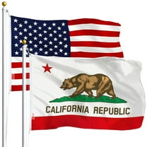 G128 - Wholesale LOT 3' X 5' USA AMERICAN & California STATE FLAG Republic CA USA Flag