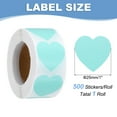 thumbnail image 2 of Uxcell Colored Heart Stickers, Color Coding Labels for Inventory Office Light Green, 2 of 7