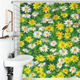thumbnail image 3 of Floral Colorful Flower Waterproof Polyester Quick-Drying Shower Curtain for Bathroom with 12 Hooks, 3 of 6