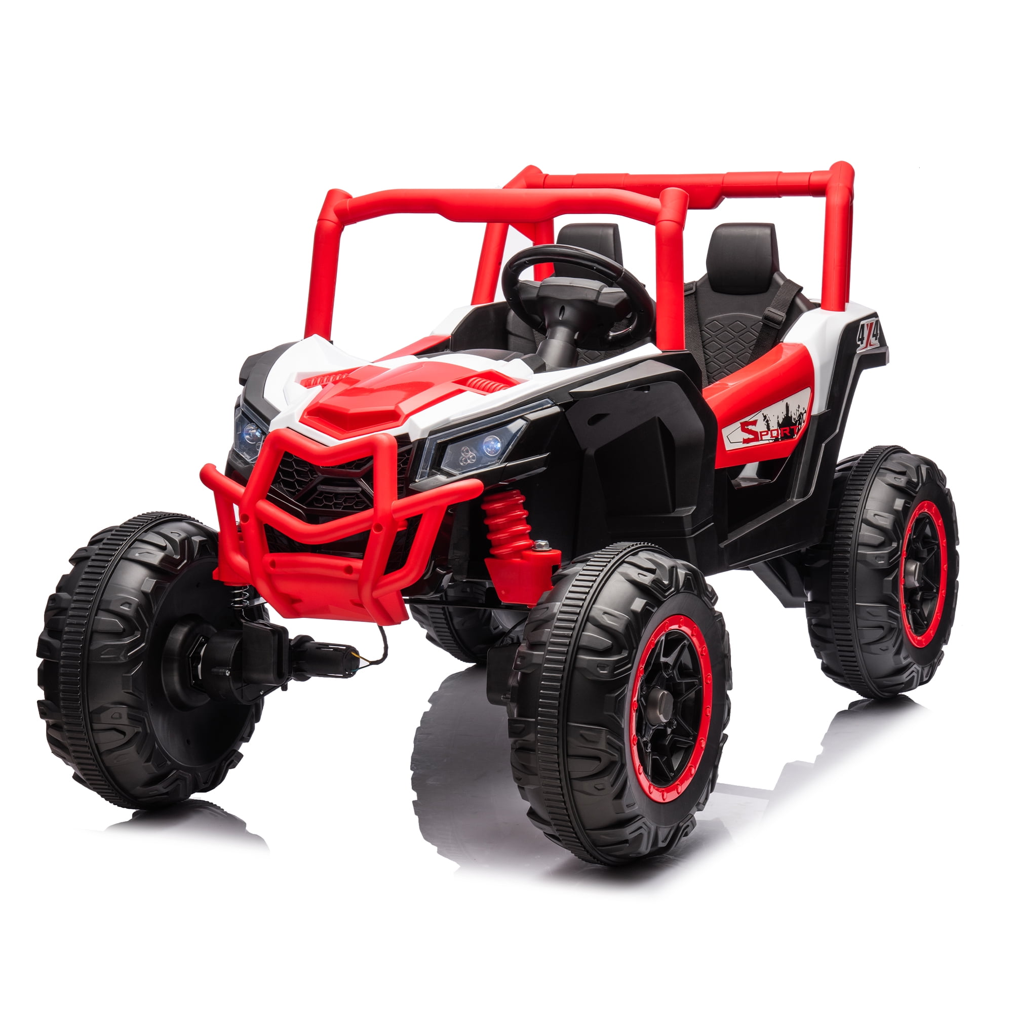 CIPACHO 24V Battery Powered Ride Ons UTV for Kid, 2 Seater Electric Off-Road Truck Car with Parent Remote Control, High Low Speed, Red CIPACHO 24V Battery Powered Ride Ons UTV for Kid, 2 Seater Electric Off-Road Truck Car with Parent Remote Control, High Low Speed, Red