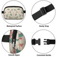 thumbnail image 5 of Beige Christmas Holly Pattern Cute Fanny Packs for Women,Travel Waterproof Crossbody Fanny Bags Waist Purse for Women Anti Theft Adjustable Strap for Running Travel Cycling, 5 of 6