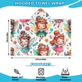 thumbnail image 2 of Colorful Fairy Princess Pattern Hooded Bath Towel，50"x30" for Ages 3 To 12 Kids, Quick Dry Lightweight Soft Microfiber Hood Beach Towel Cover Up for Kids, 2 of 7