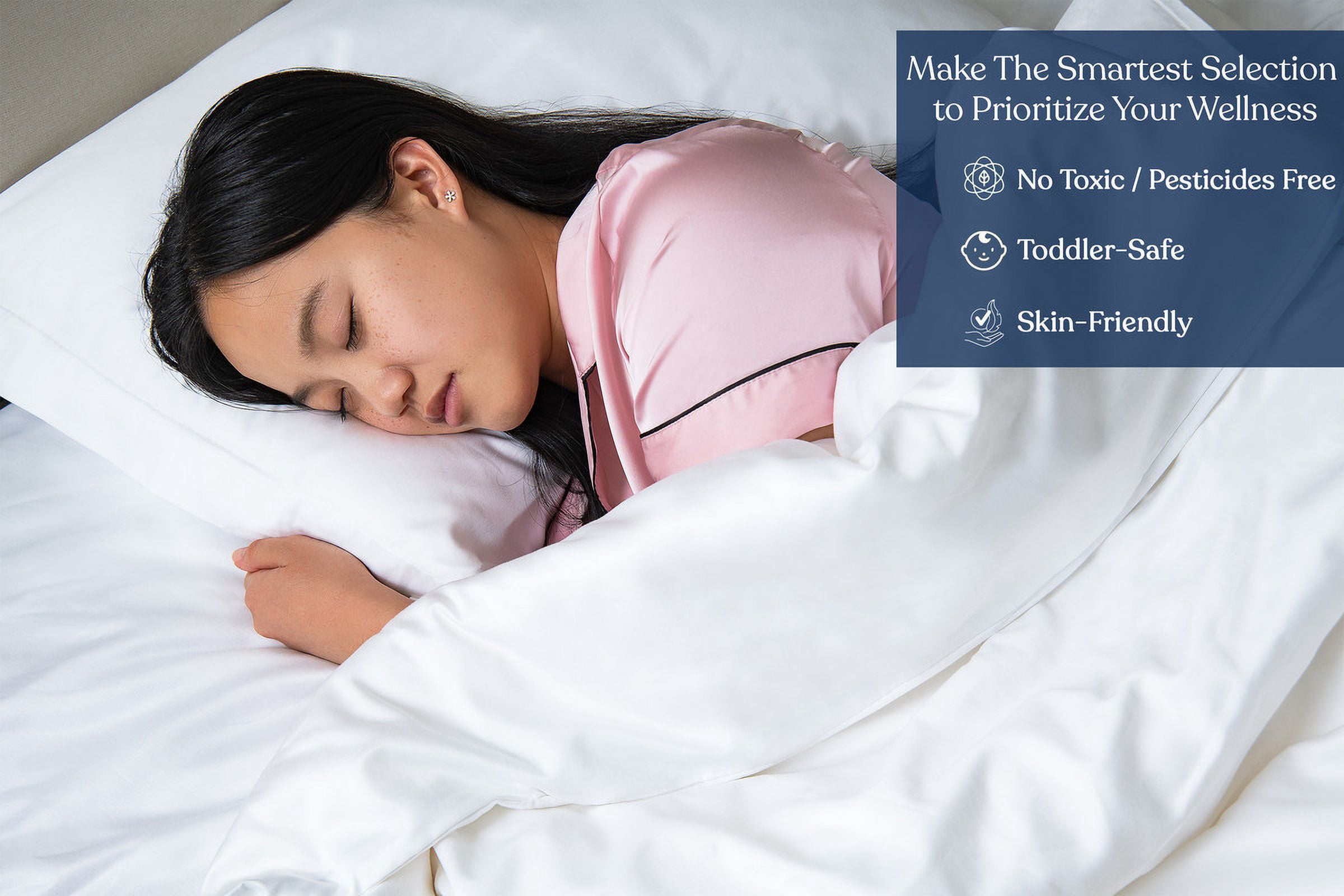 Delara GOTS Certified 100% Organic Cotton Euro Sham Set of 2, 26"x26", 400TC Long Staple, Ultra Soft, Silky, Breathable, Moisture-Wicking, White