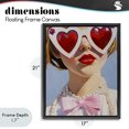 thumbnail image 4 of Stupell Industries Art Deco Romantic Red Heart Glasses Black Floating Frame Canvas Art, 17 x 21, by The Prints Vibe, 4 of 8